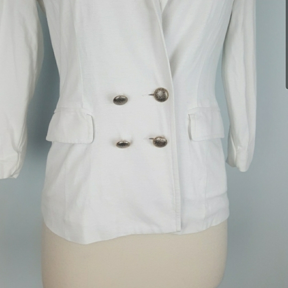 Cabi white blazer with gold buttons - Picture 2 of 5